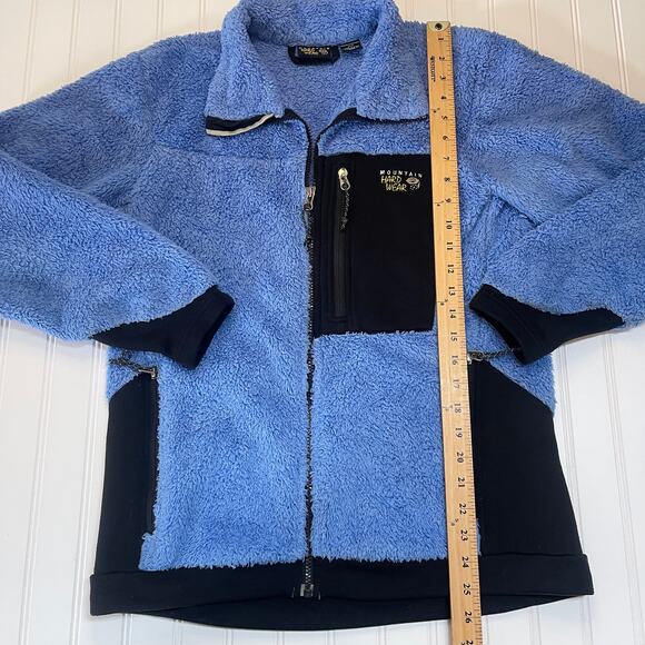 Vintage Mountain Hardwear Polartec High Loft Fleece Jacket Blue Womens Medium - Picture 6 of 10
